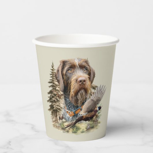 German Wirehaired Pointer Papieren Bekers (Voorkant)