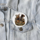 German Wirehaired Pointer Ronde Button 7,6 Cm (In situ)