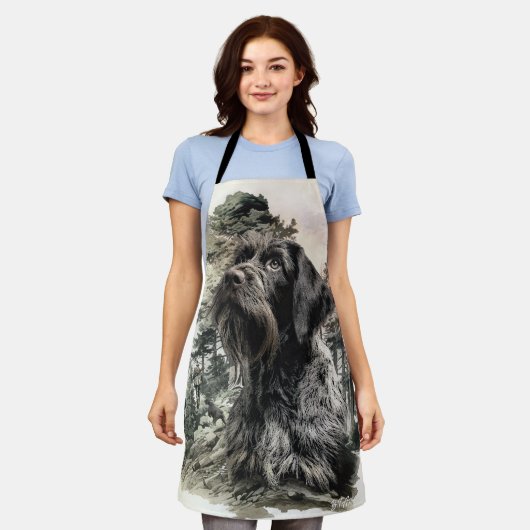 German Wirehaired Pointer Schort (Gedragen)