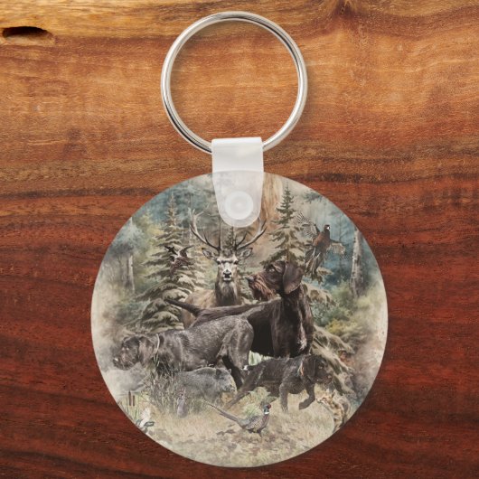 German Wirehaired Pointer Sleutelhanger (Achterkant)