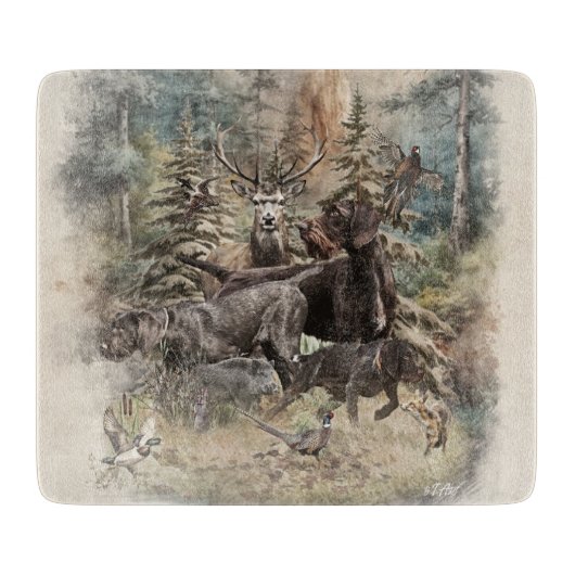 German Wirehaired Pointer Snijplank (Voorkant)