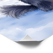 German Wirehaired Pointer Snowy Lodge Santa Hat Perfect Poster (Hoek)