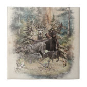 German Wirehaired Pointer Tegeltje (Voorkant)