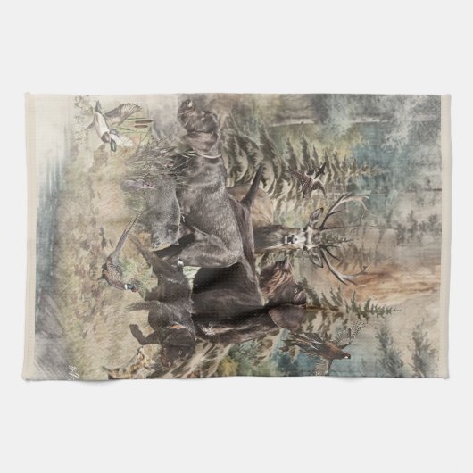 German Wirehaired Pointer Theedoek (Horizontaal)