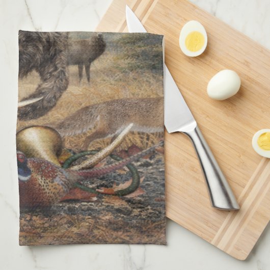 German Wirehaired Pointer Theedoek (Quarter Fold)