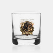 German Wirehaired Pointer Whisky Glas (Achterkant)