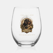 German Wirehaired Pointer Wijnglas Zonder Voet (Voorkant)