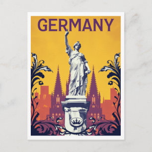 Germania Monument Reis Kunst in Vintage Stijl Briefkaart