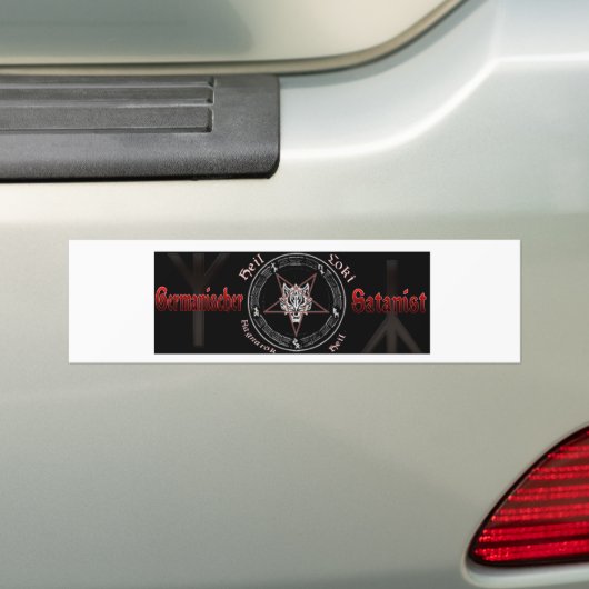 Germanischer Satanist Bumpersticker (Op auto)