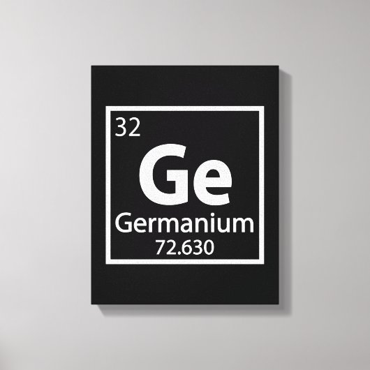 Germanium - Duitse periodieke wetenschappelijke ta Canvas Afdruk (Voorkant)