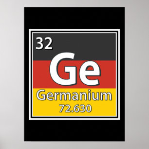 Germanium - Duitsland Vlag Duitse Wetenschap Poster