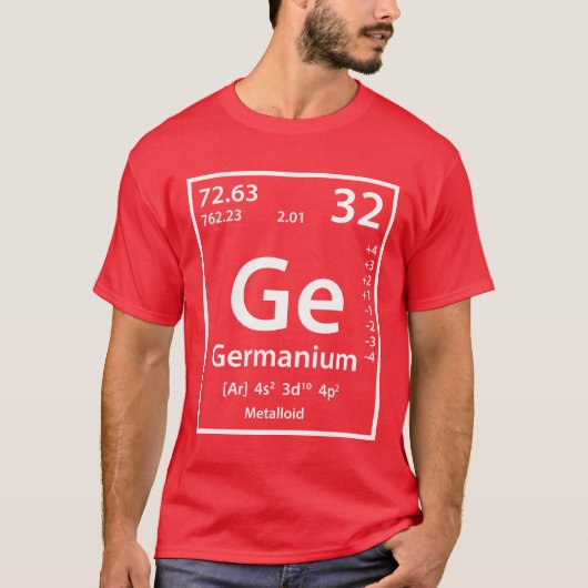 Germanium Element (wit) T-shirt (Voorkant)