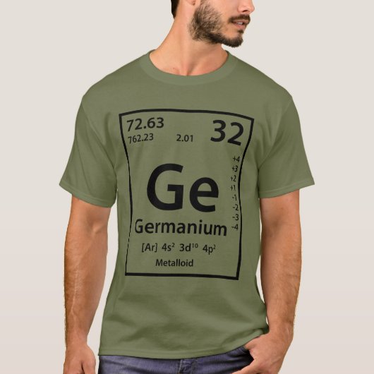 Germanium Element (zwart) T-shirt (Voorkant)