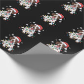 Germann Pointer Kerstlichten Hond Cadeaupapier (Hoek)