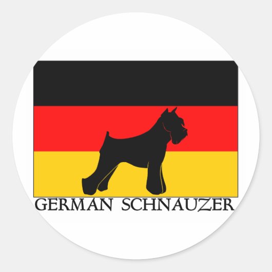 GermansSchnauzer Ronde Sticker (Voorkant)