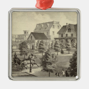 Germantown Cottage, Atlantic City, NJ Metalen Ornament