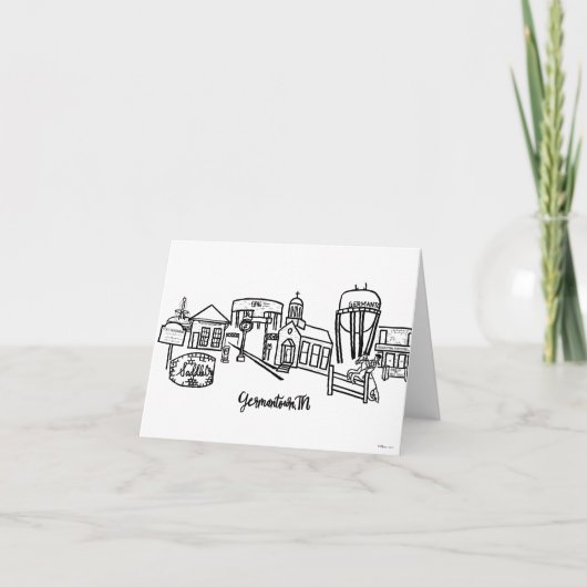 Germantown Skyline Dank u kaarten (Voorkant)