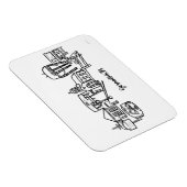 Germantown Skyline Refkoelkast Magnet Magneet (Rechterzijde)