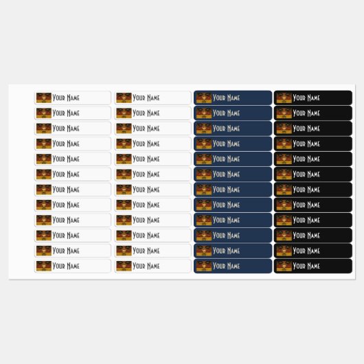 Germany Art Deco Flag | Custom Iron-On Name Label (Vel)