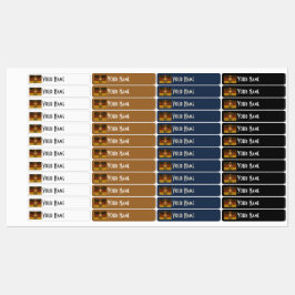 Germany Art Deco Flag Custom Waterproof Name Label