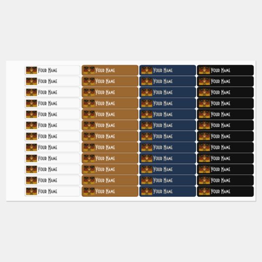 Germany Art Deco Flag Custom Waterproof Name Label (Vel)