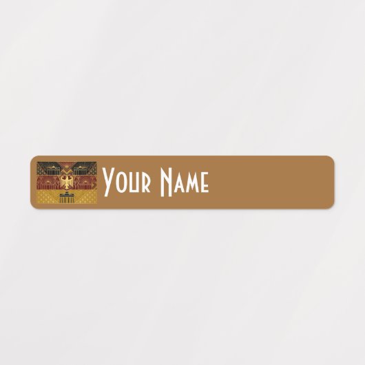 Germany Art Deco Flag Custom Waterproof Name Label (Design 2)