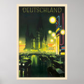 Germany Berlin Vintage Travel Poster (Voorkant)