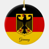 Germany Christmas Ornament, German Flag Keramisch Ornament (Achterkant)