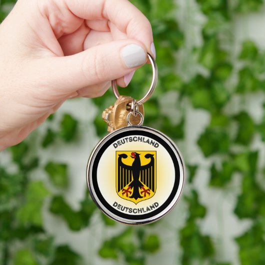 Germany Coat of Arms Circle Shape Sleutelhanger (Hand)