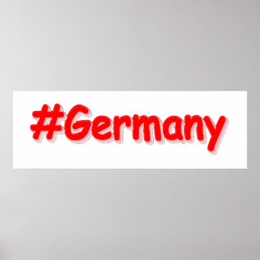 "#Germany" Cute Design. Bestel nu Poster (Voorkant)
