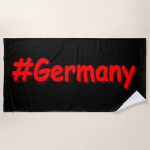 "#Germany" Cute Design. Bestel nu Strandlaken
