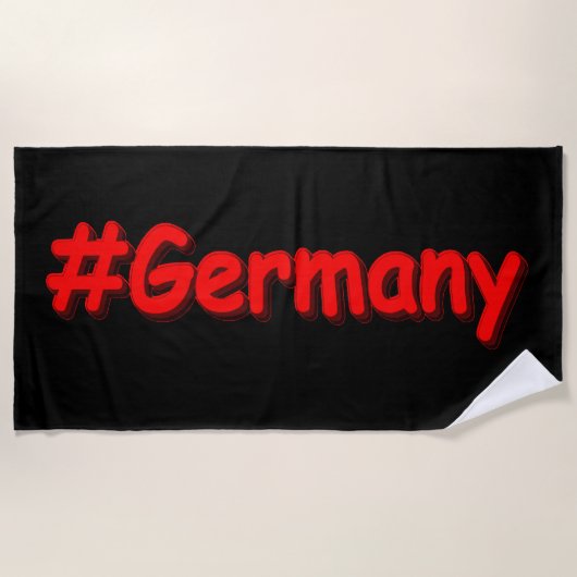 "#Germany" Cute Design. Bestel nu Strandlaken (Voorkant)