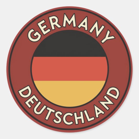 Germany, deutschland ronde sticker (Voorkant)