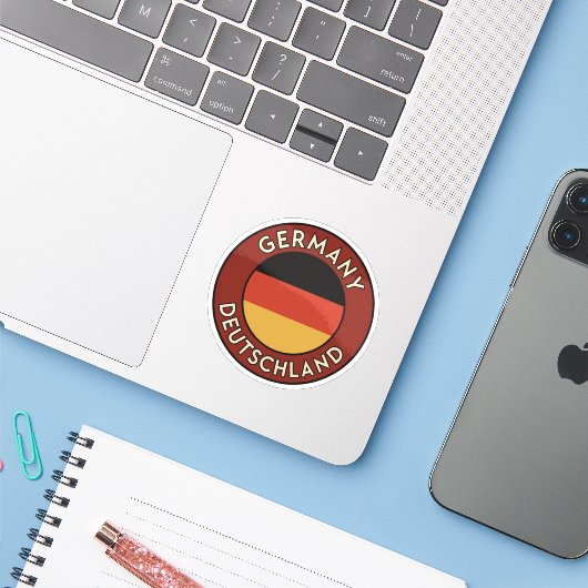 Germany, deutschland sticker (Laptop met iPhone)