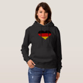 Germany Flag Heart Germany Gifts Love Germany Hoodie (Voorkant volledig)