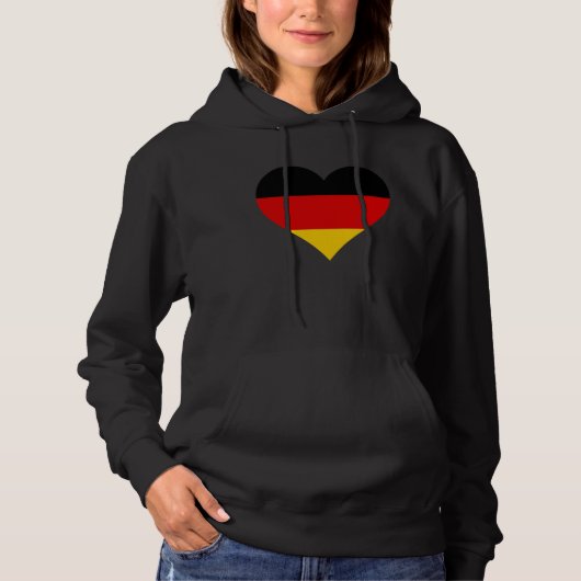 Germany Flag Heart Germany Gifts Love Germany Hoodie (Voorkant)