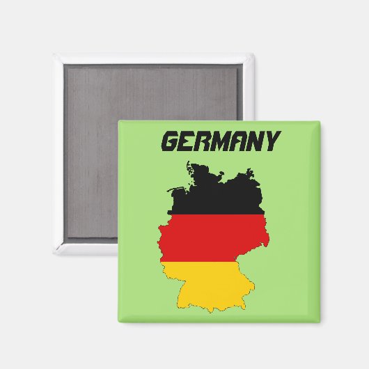 Germany Flag Map Magneet (Voorkant / Achterkant)