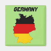 Germany Flag Map Magneet (Voorkant)