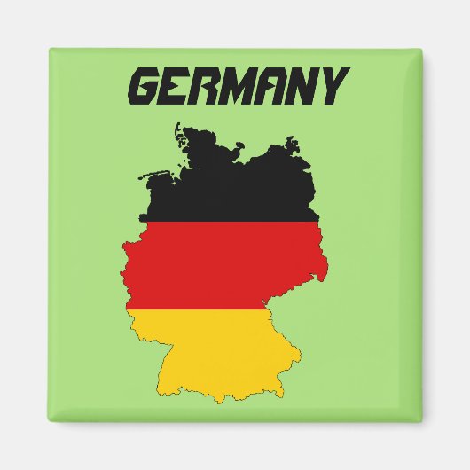 Germany Flag Map Magneet (Voorkant)