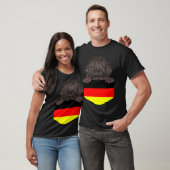 Germany Flag Newfoundland Dog In Pocket T-shirt (Unisex)