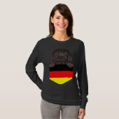 Germany Flag Newfoundland Dog In Pocket T-shirt (Voorkant volledig)
