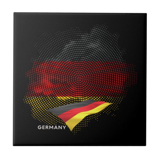 Germany flag tegeltje (Voorkant)