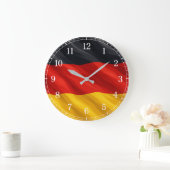 Germany Flag Wall Clock — Waving Flag Design Grote Klok (Huis)