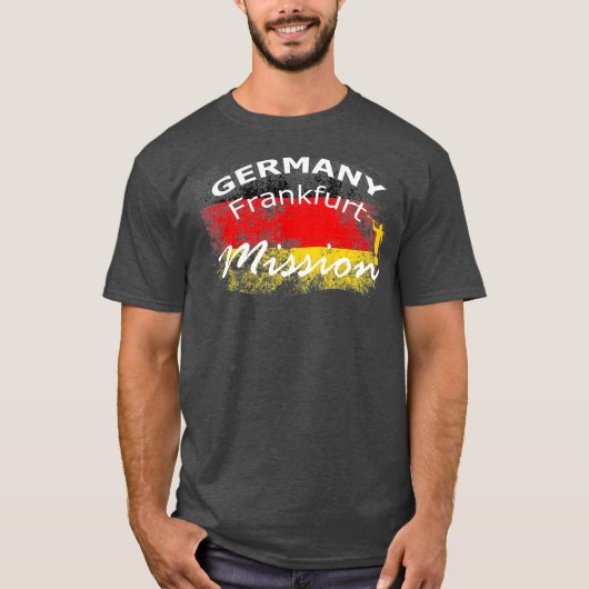 Germany Frankfurt Mormon LDS Mission Missionary T-shirt (Voorkant)