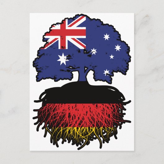 Germany German Australian Australia Tree Roots Briefkaart (Voorkant)