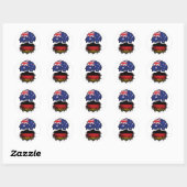 Germany German Australian Australia Tree Roots Ronde Sticker (Vel)
