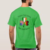 Germany Ireland USA Shamrock Flag Personalized T-shirt (Achterkant)