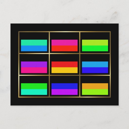 Germany Multihue Flags Postcard Briefkaart (Voorkant)