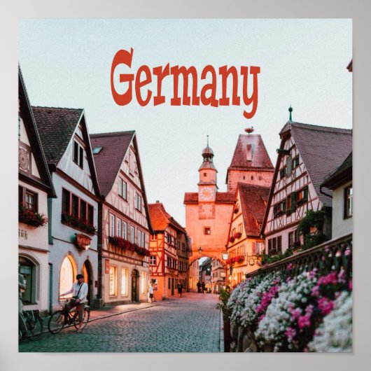 Germany Row Houses Poster (Voorkant)