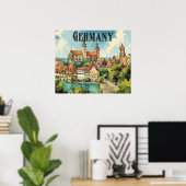 Germany vintage travel poster (Thuiskantoor)